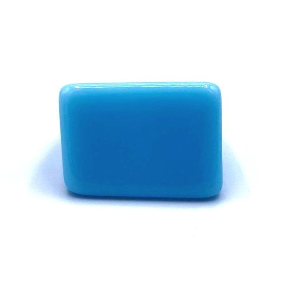 Sky Blue Acrylic Geometric Rectangle Chunky Statement Ring Size 7.5 - Picture 4 of 8